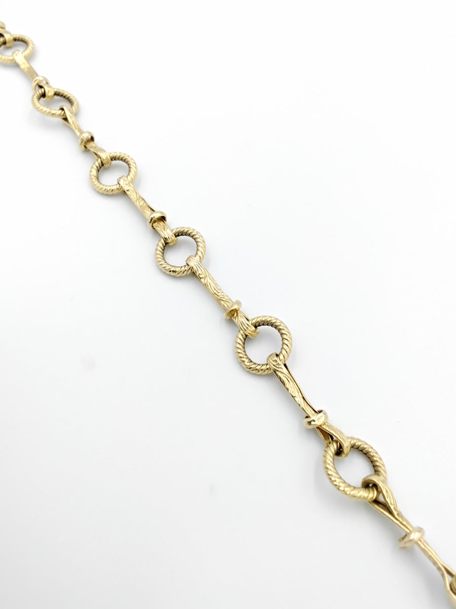 Link Bracelet - Yellow Gold 14k (.585) 4.7 grams 8 inch