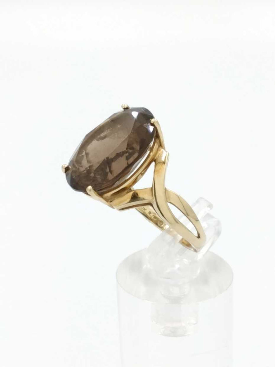 Women's Ring - Solitaire - Yellow Gold 10k (.417) 4.7 grams Size 7