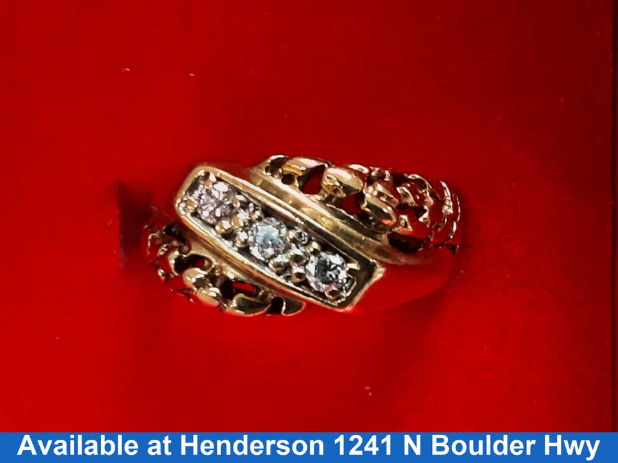 Women's Ring - Yellow Gold 10k (.417) 4.3 Grams Size 6.5