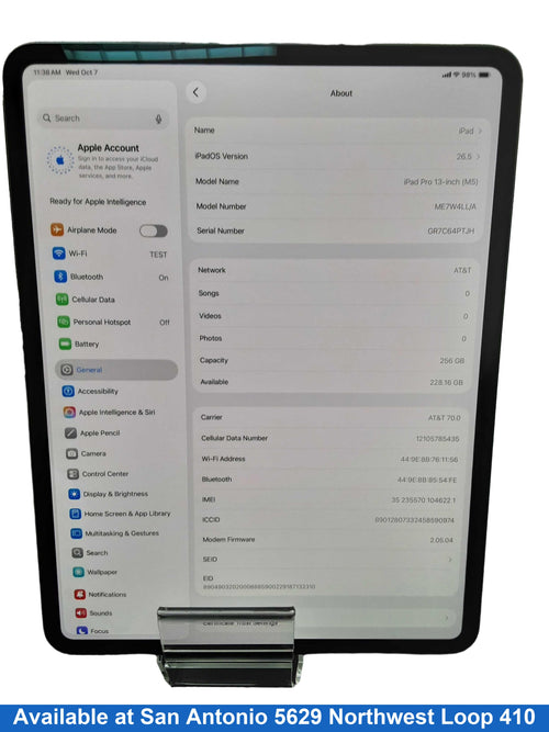 Apple A3361__ipad Pro 13 Black Tablet