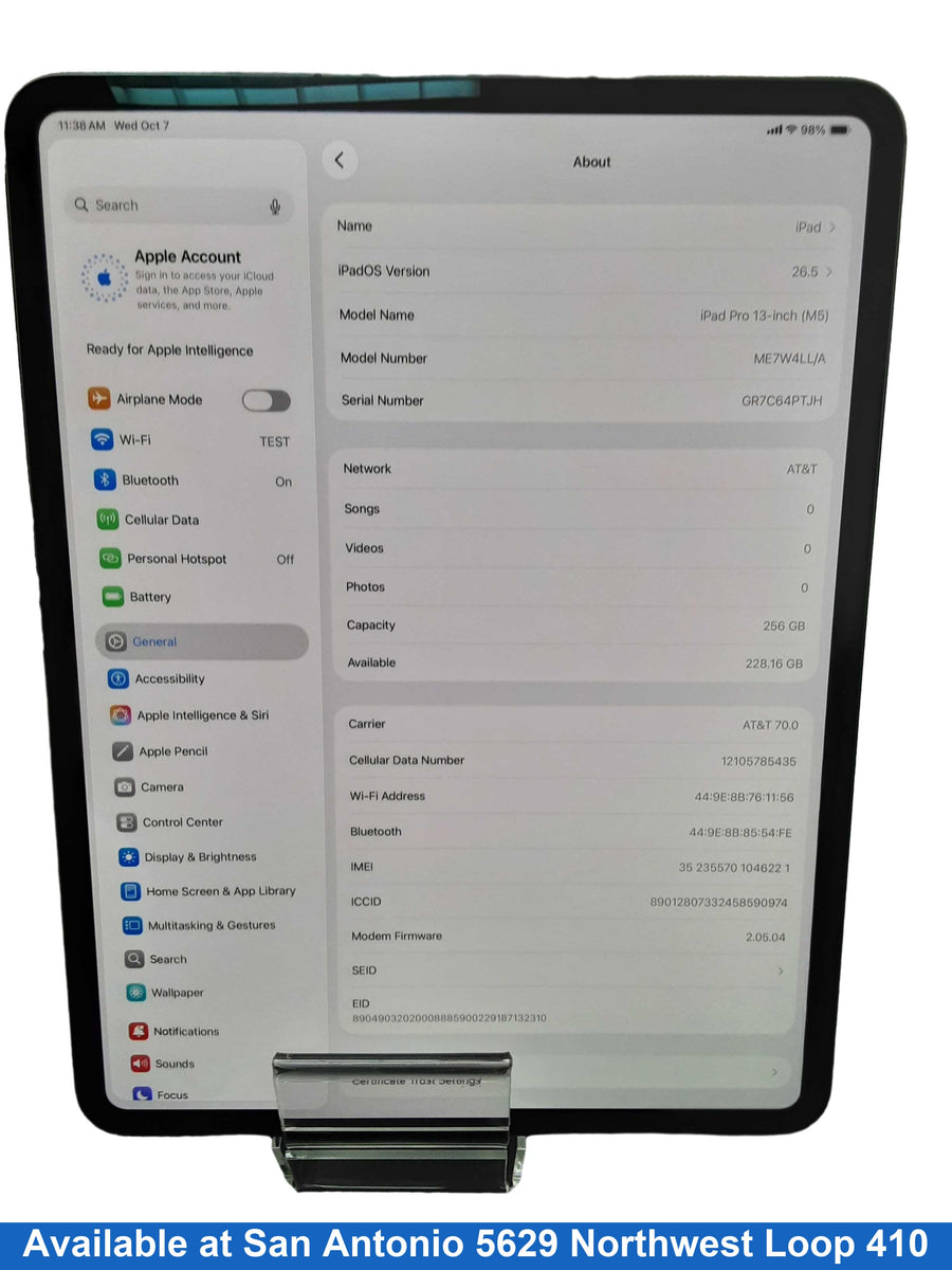 Apple A3361__ipad Pro 13 Black Tablet