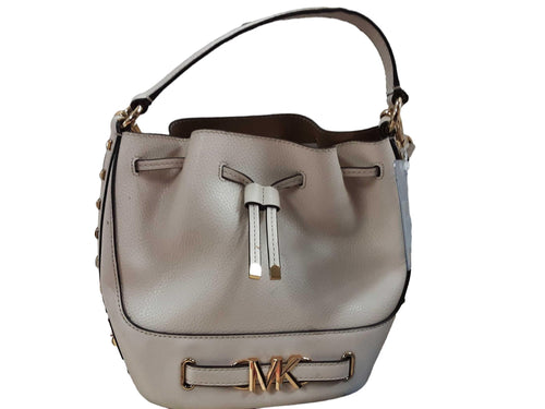 Michael Kors Laila Small Studded Leather Satchel White Purse / Handbag
