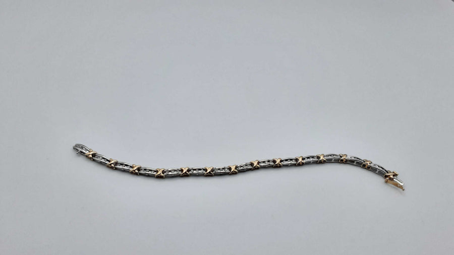 Tennis Bracelet - White Gold 10k (.417) 10.3 grams 8 inch