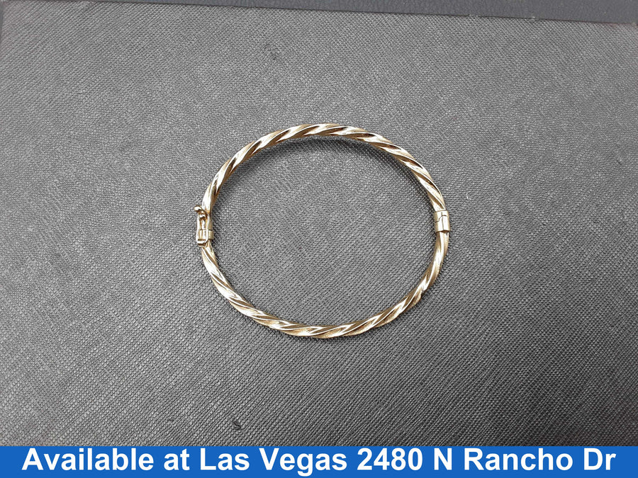 Bangle Bracelet - Yellow Gold 10k (.417) 4.9 grams 5 inch