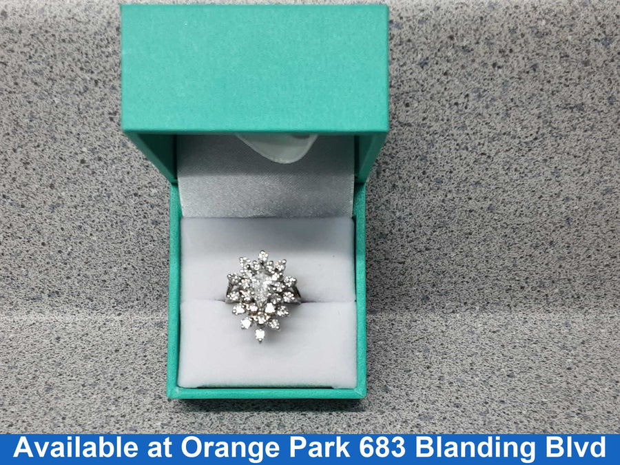 Women's Ring - White Gold 14k (.585) 5.6 grams Size 2