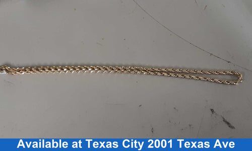 Rope Chain - Yellow Gold 10k (.417) 21.9 grams 19 inch