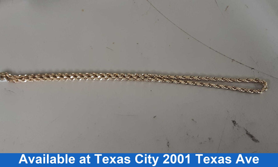 Rope Chain - Yellow Gold 10k (.417) 21.9 grams 19 inch