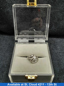 White Gold Swirl Design Ring