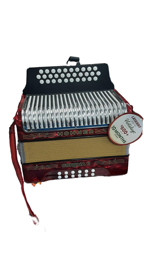 Hohner Corona Ii Red Button Accordion