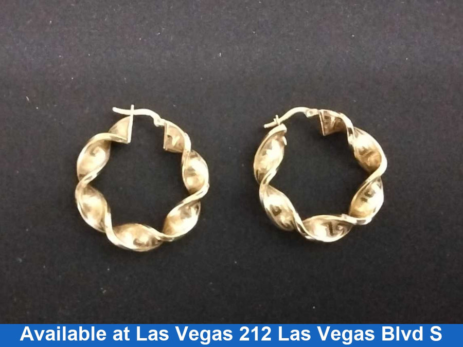 Hoop Earrings - Yellow Gold 10k (.417) 5.1 grams