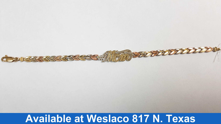 Bracelet - Tricolor Gold 10k (.417) 7.1 grams 7 inch