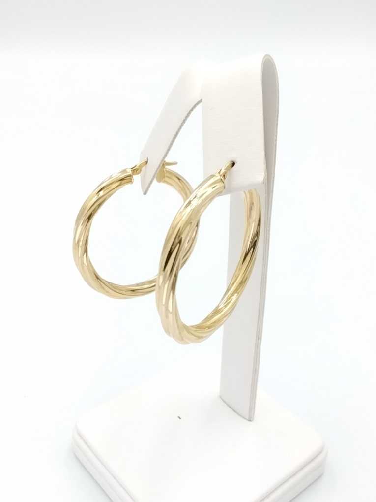Hoop Earrings - Yellow Gold 14k (.585) 4.3 grams