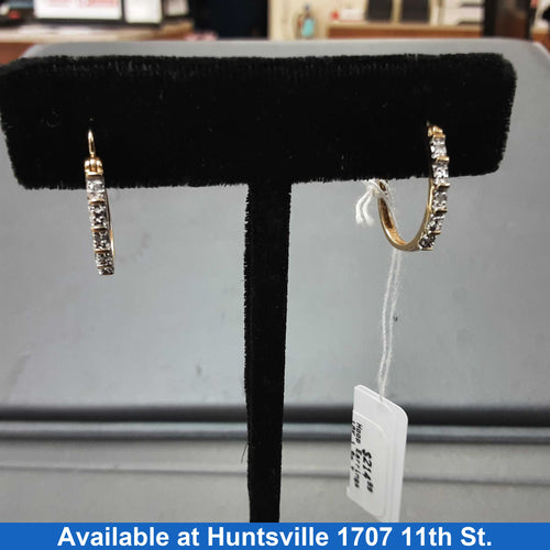 Hoop Earrings - Yellow Gold 10k (.417) 1.9 grams