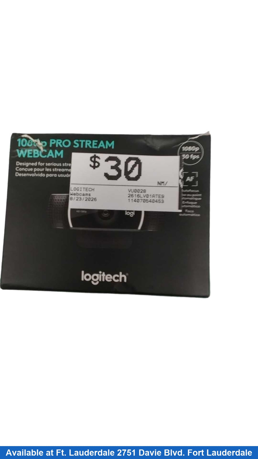 Logitech Vu0028 Black Webcam