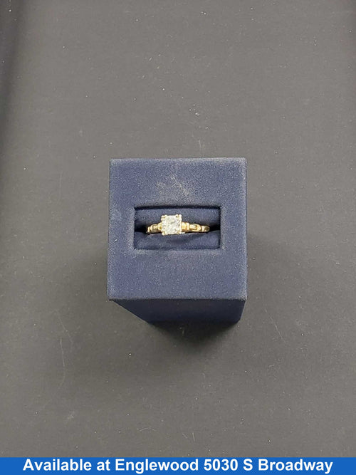 Women's Ring - Solitaire - Yellow Gold 14k (.585) 2 grams Size 6