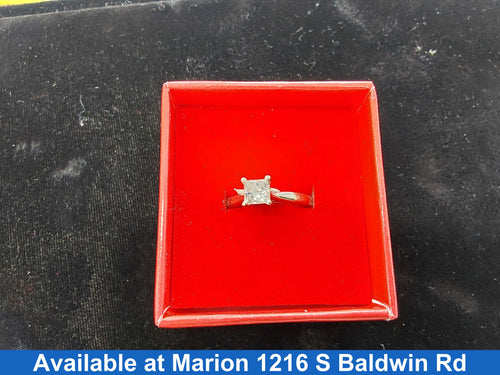 Women's Ring - Solitaire - White Gold 14k (.585) 4.1 grams Size 10.5