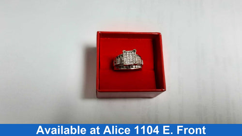 Ring - Wedding Set - White Gold 14k (.585) 11.1 grams Size 7.5