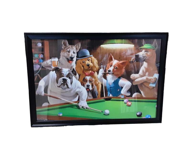 Poker Dogs Dogs Black Painting / Picture / Mirror