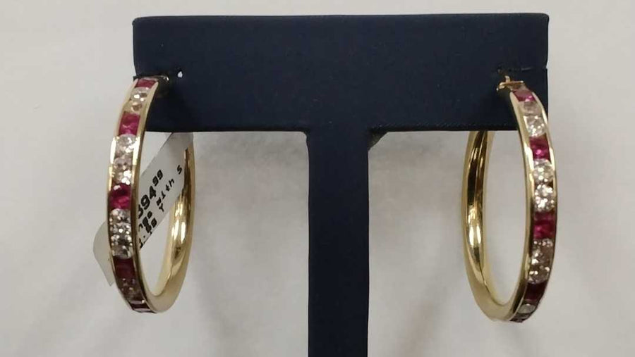 Earrings - Yellow Gold 14k (.585) 6.6 grams