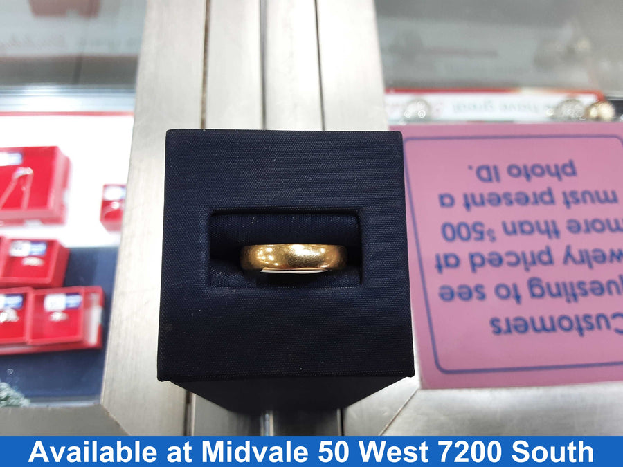 Ring - Wedding Band - Yellow Gold 14k (.585) 3.2 grams Size 12