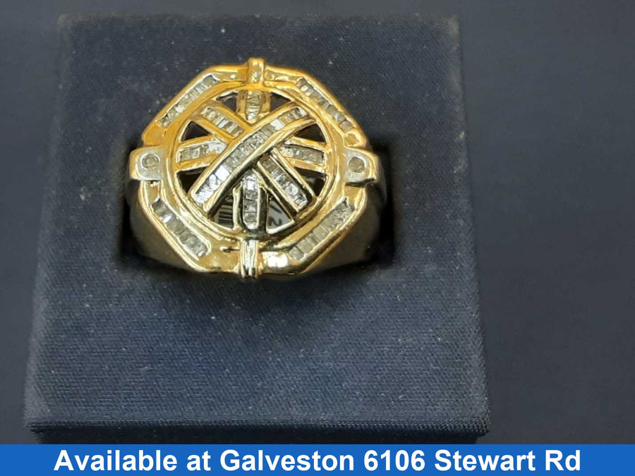 Men's Ring - Yellow Gold 10k (.417) 7.5 grams Size 10.5