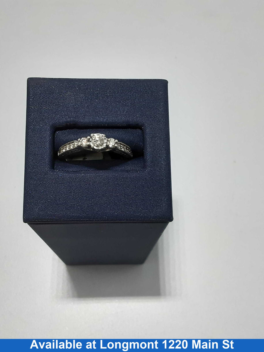 Ring - Engagement Set - White Gold 10k (.417) 2.8 grams Size 7