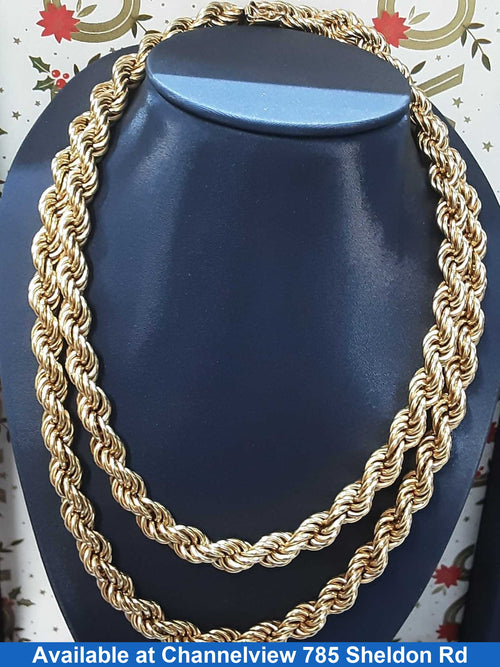 Rope Chain - Yellow Gold 14k (.585) 52.3 grams 32 inch