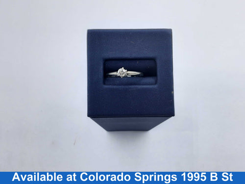 Women's Ring - Solitaire - White Gold 14k (.585) 1.5 grams Size 6.5