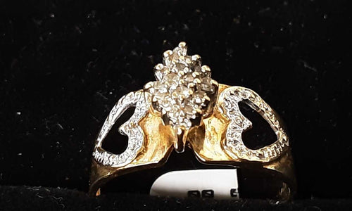 Women's Ring - Yellow Gold 10k (.417) 2.2 grams Size 9.5