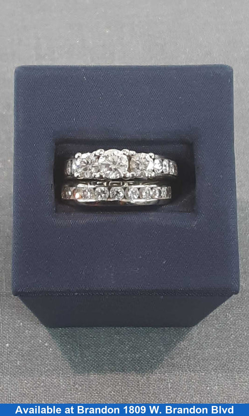 Ring - Engagement Set - White Gold 14k (.585) 11.1 grams Size 7