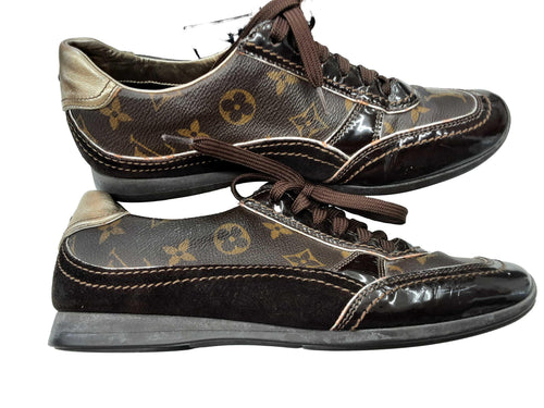 Louis Vuitton Trotter Square Toe Sneakers Brown
