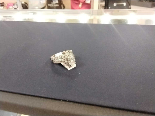 Ring - Engagement Set - White Gold 14k (.585) 5.6 grams Size 5.5