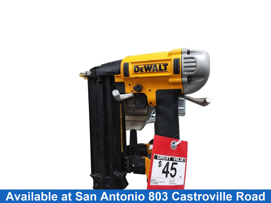 Dewalt Dwfp12233 Yellow Pneumatic Brad Nailer