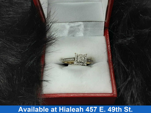 Women's Ring - Solitaire - Yellow Gold 10k (.417) 2.1 grams Size 7