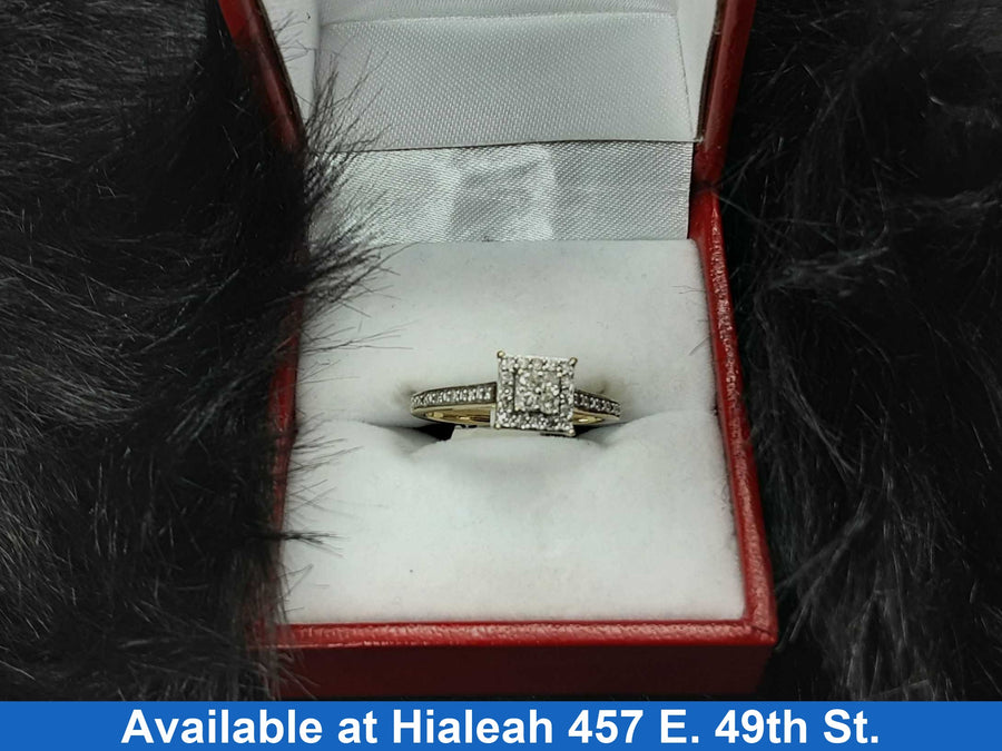 Women's Ring - Solitaire - Yellow Gold 10k (.417) 2.1 grams Size 7