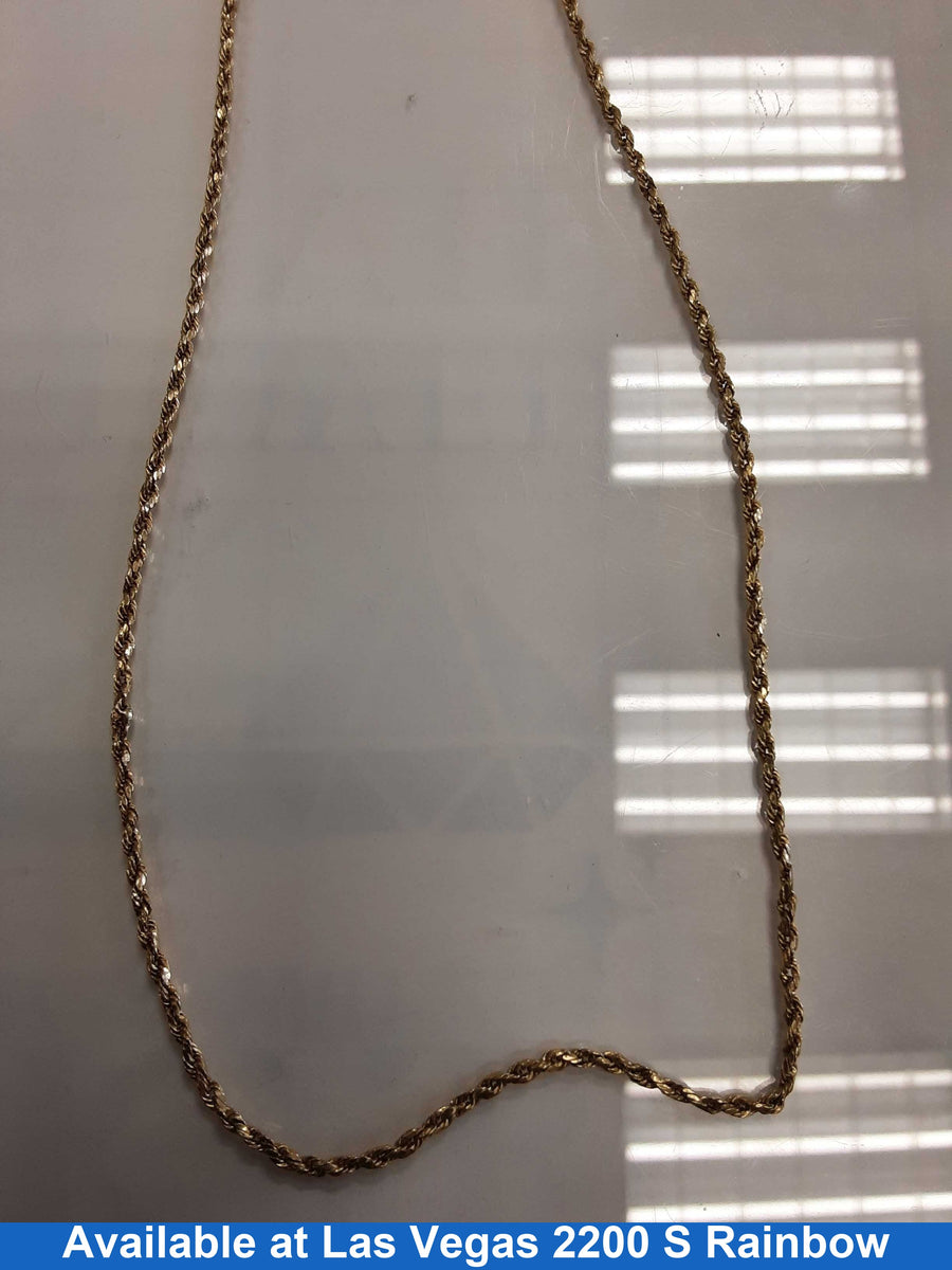 Rope Chain - Yellow Gold 10k (.417) 2.9 grams 24 inch