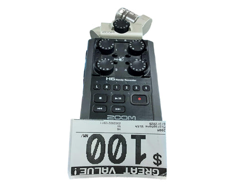 200m H6 Black Corded Microphone