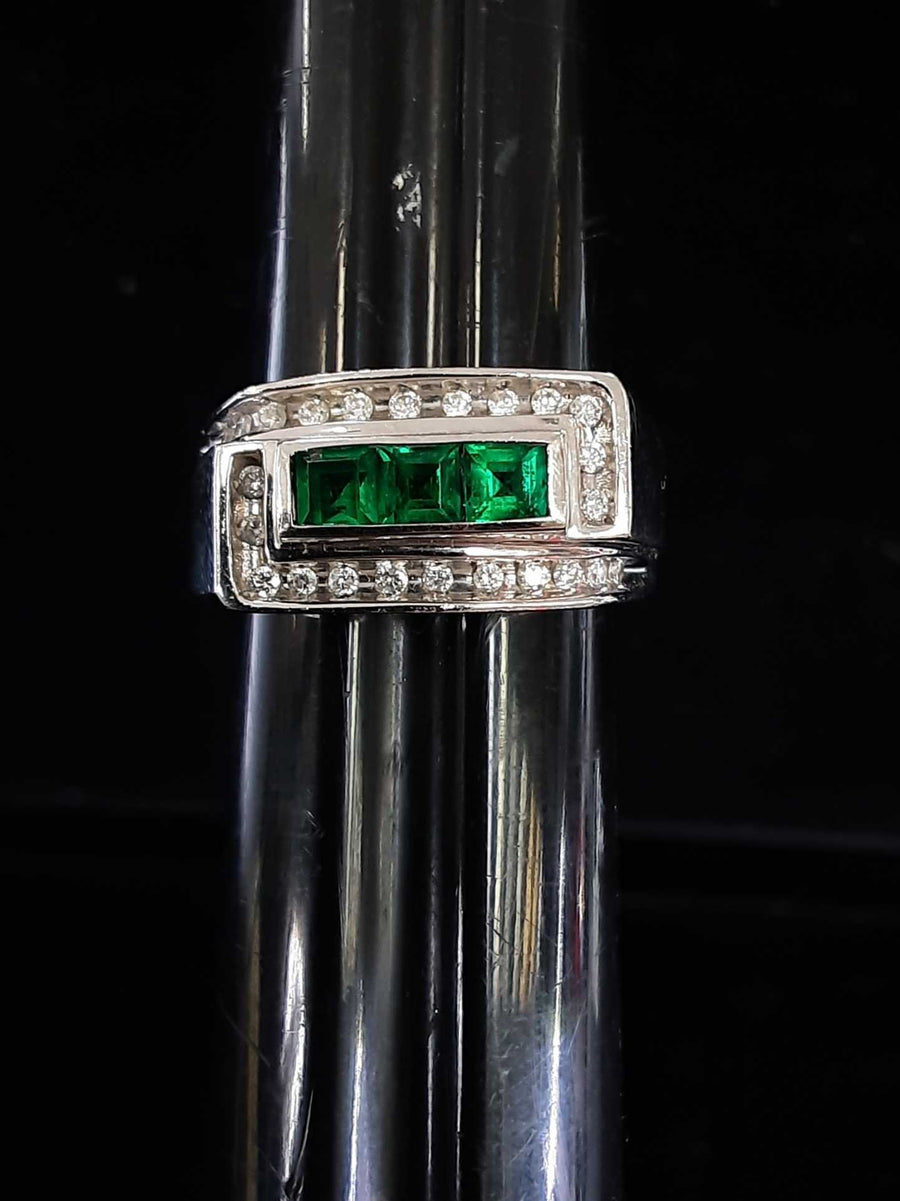 Men's Ring - White Gold 10k (.417) 5.8 grams Size 9.5