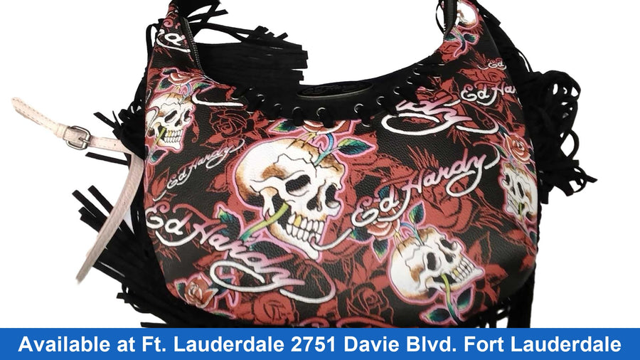 Ed Hardy Shoulder Red Purse / Handbag