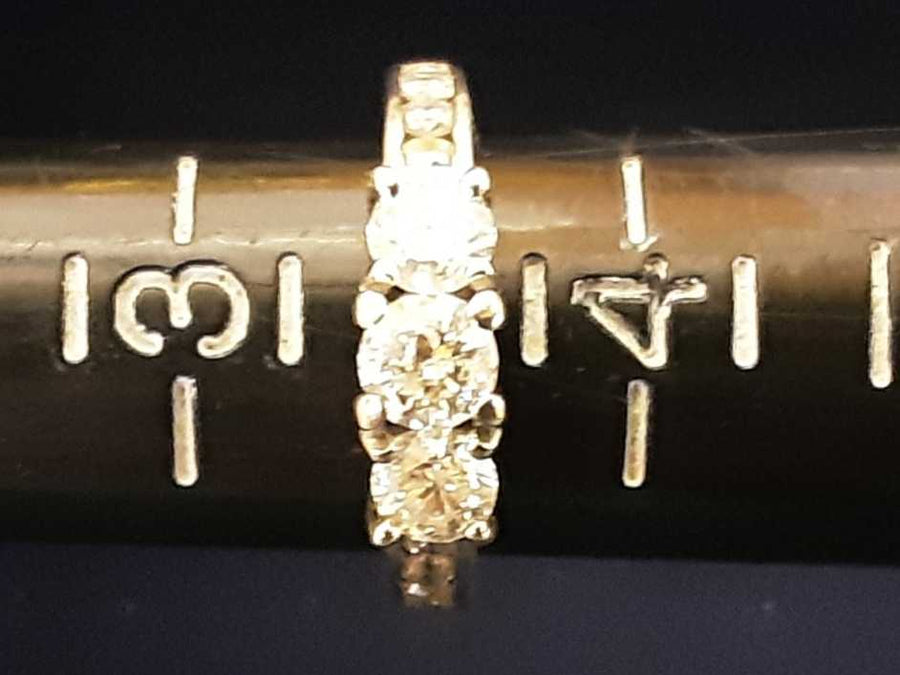 Ring - Engagement Set - White Gold 10k (.417) 2.3 Grams Size 3.5