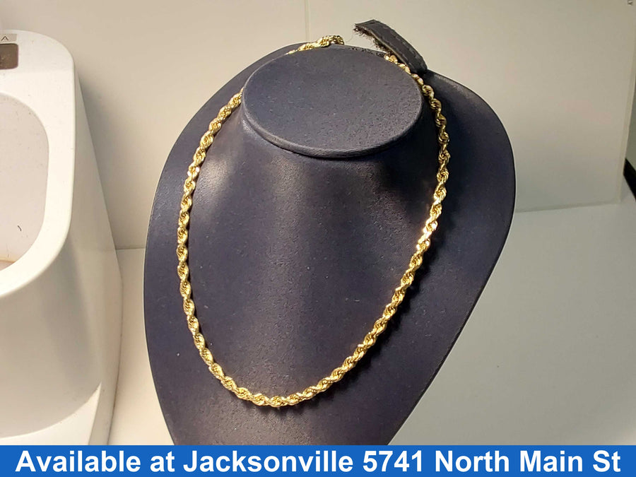 Rope Chain - Yellow Gold 14k (.585) 17.6 grams 18 inch