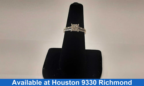 Ring - Engagement Set - White Gold 14k (.585) 3.4 grams Size 6.5