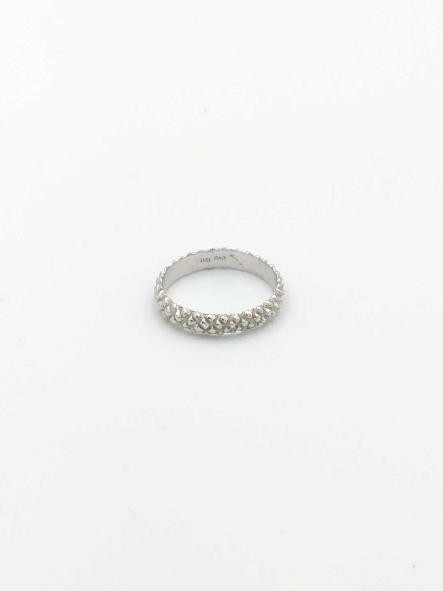 Ring - Wedding Band - White Gold 14k (.585) 3.4 grams Size 9