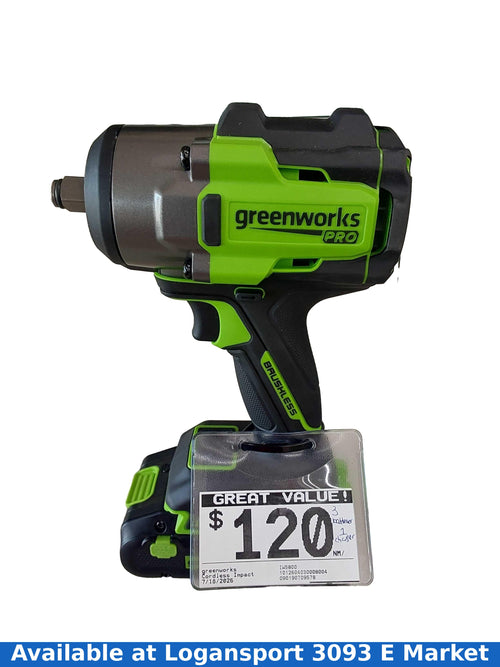 Greenworks Iw5800 Green Cordless Impact Drill