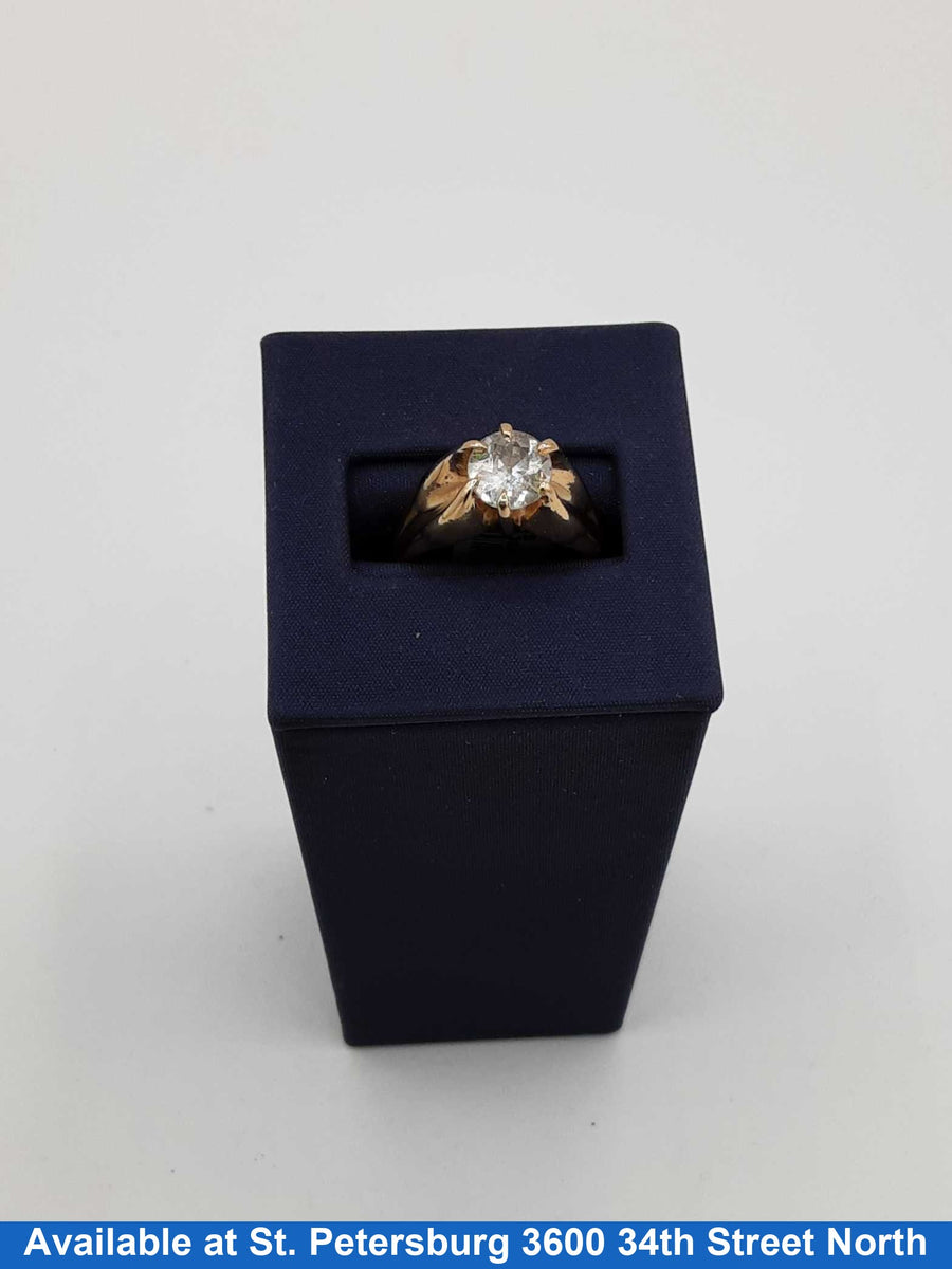 Women's Ring - Solitaire - Yellow Gold 14k (.585) 5.9 grams Size 8