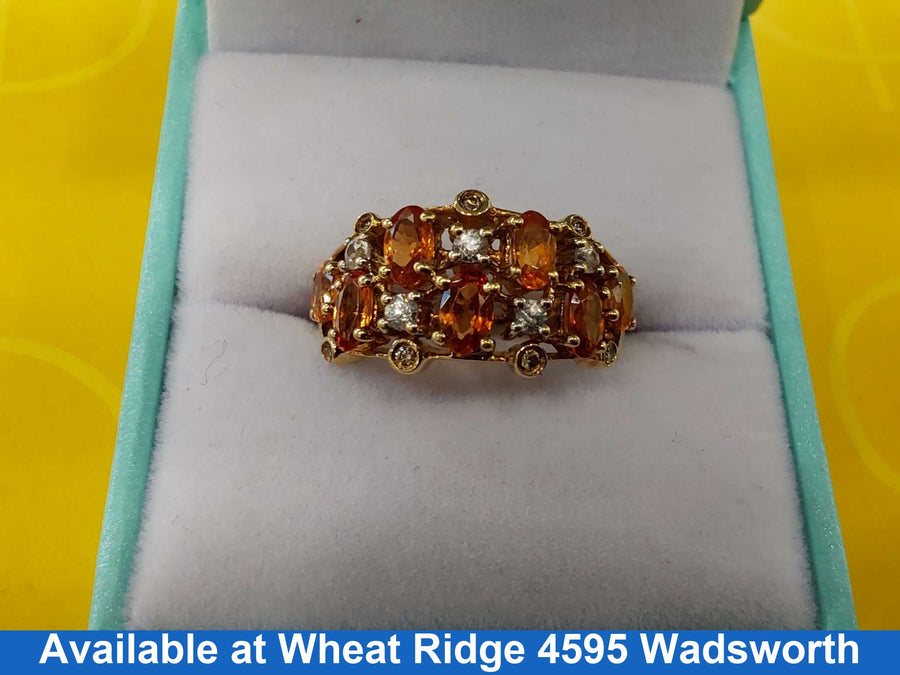 Women's Ring - Yellow Gold 10k (.417) 3.7 grams Size 6.5