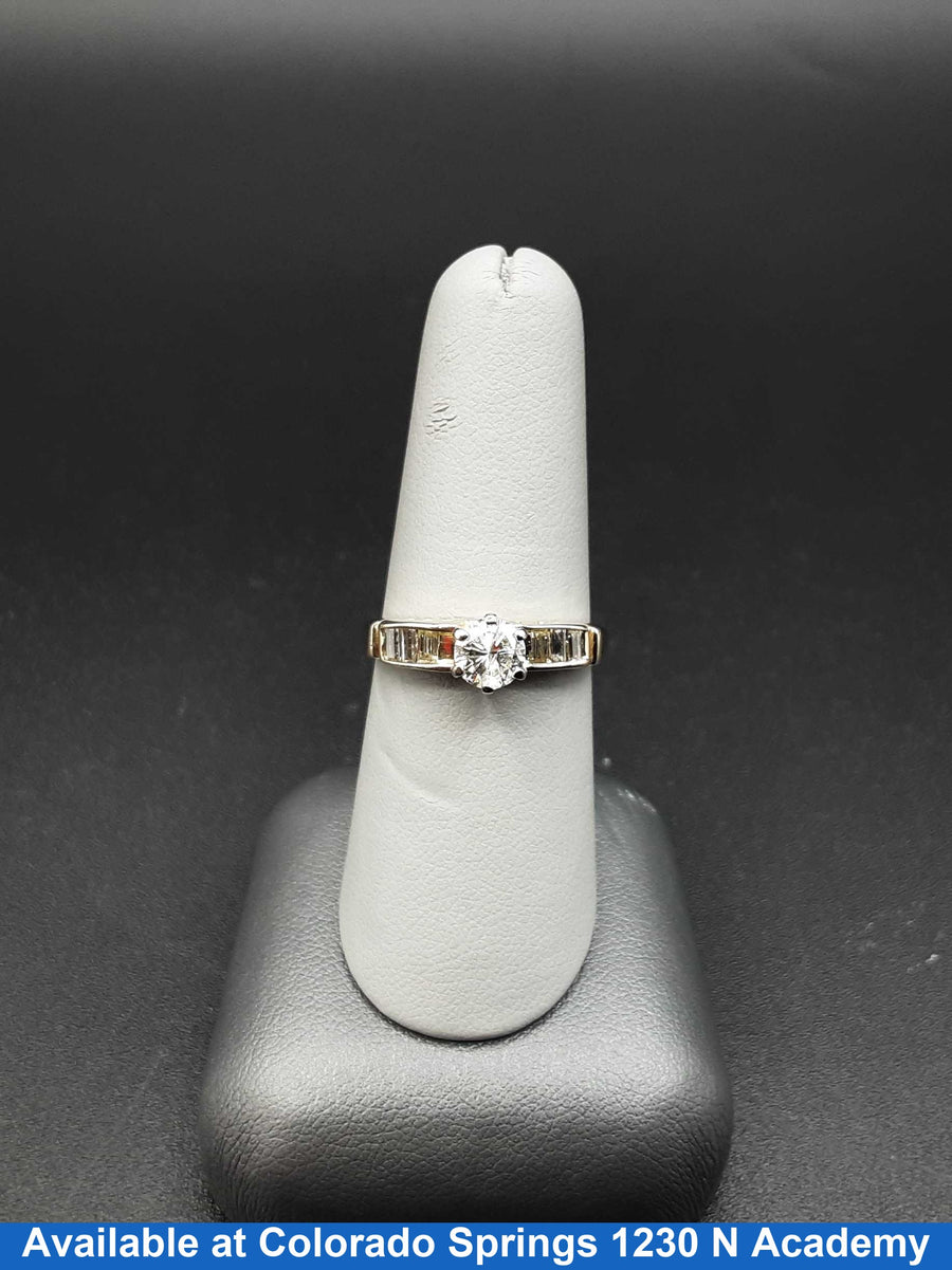 Women's Ring - Solitaire - Yellow Gold 14k (.585) 3.6 grams Size 7