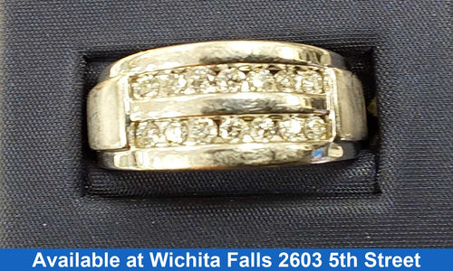 Men's Ring - White Gold 10k (.417) 5.5 grams Size 10