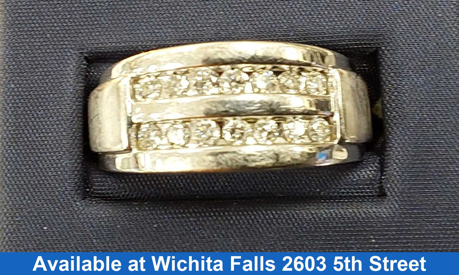 Men's Ring - White Gold 10k (.417) 5.5 grams Size 10