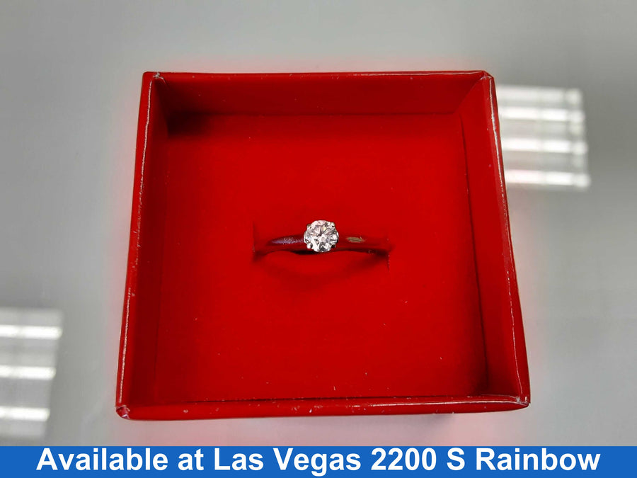 Women's Ring - Solitaire - White Gold 14k (.585) 2.2 grams Size 7